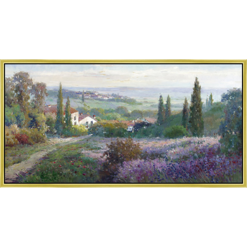 «Hillside Lavender Retreat», H 26 po x l 50 po, Doré