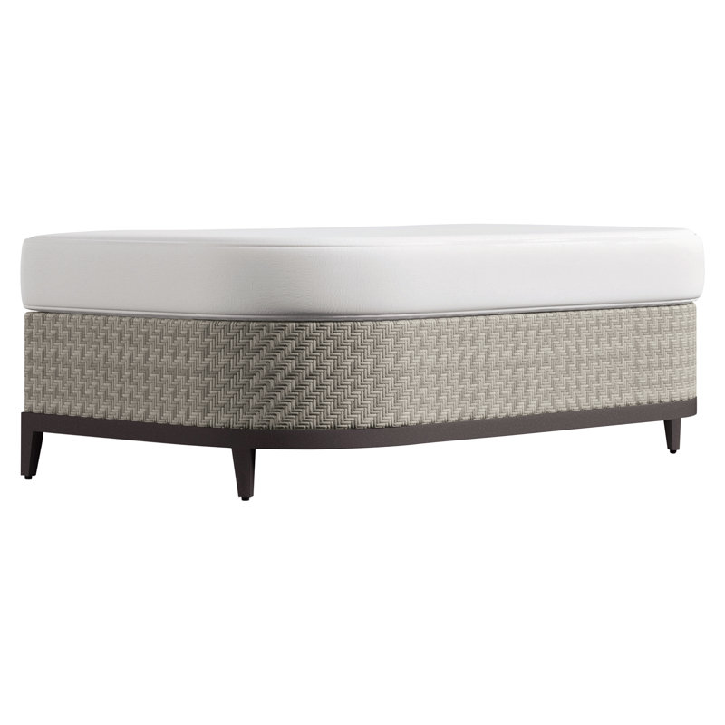 Upholstered Outdoor Ottoman with Sunbrella® Cushion