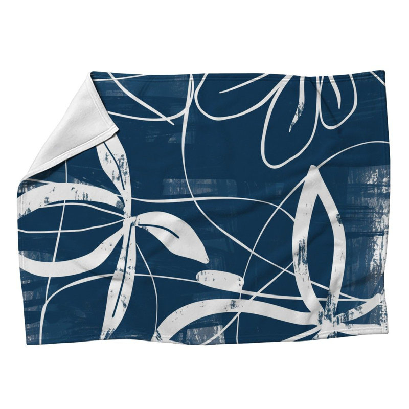 Jeté polaire Botanical formes, L 60 po x L 80 po