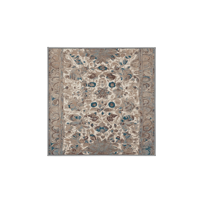 Tapis gris lavable à la machine GSIX03709, Carré 7 pi