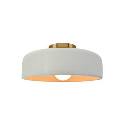 Radiance Ceramic Semi Flush Mount - Replaceable Bulb