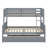Twin Over Full Rubber Wood Bunk Bed – Trundle, Convertible Ladder, Guardrail & Detachable/Convertible Design-1954521975