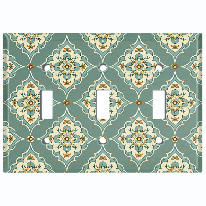 Couvercle de plaque d'interrupteur en métal; Bascule 3 bandes US - taille marocaine, Triple # 3