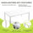 Outdoor Patio Aluminum 40"X70" Two-Tone Table Top Rectangle Dining Table With Tapered Feet & Umbrella Hole （Only Include Table)-294980973
