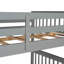 Lit superposé double avec échelle et deux tiroirs de rangement (gris)-2106529546