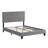 Full Size Modern Upholstered Platform Bed Frame w/ Tufted Linen Headboard, No Box Spring Needed,Grey-677922768-678370791
