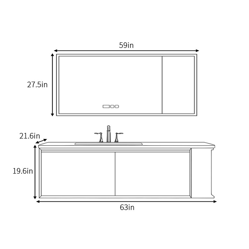 Olveston, 19.6" H x 63" W x 21.6" D