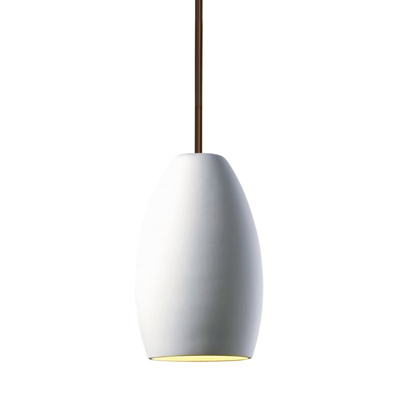 Luminaire suspendu 1 lumière Gosta, Bronze foncé, Bisque