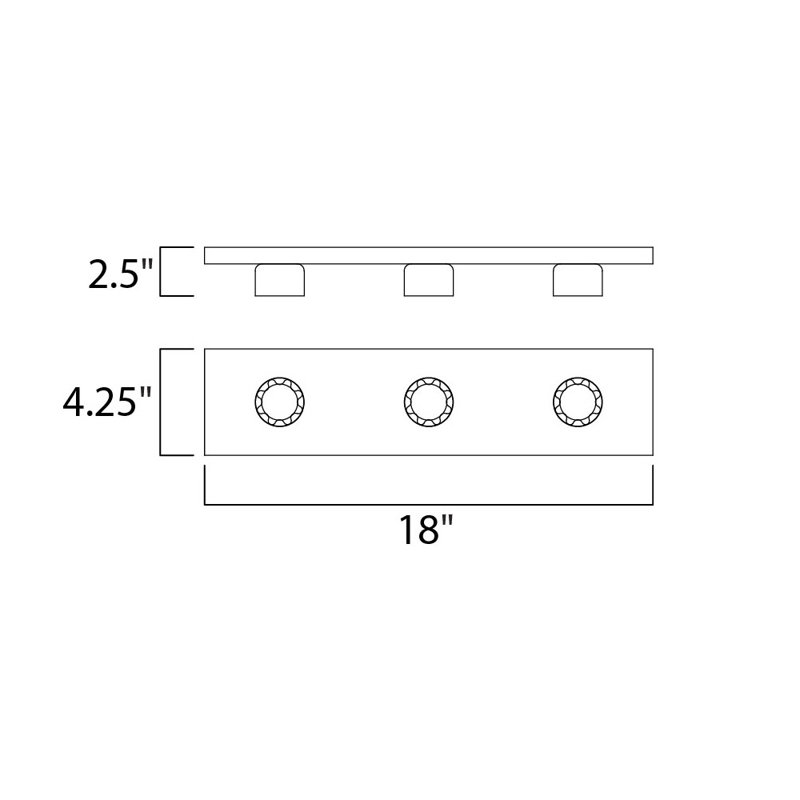 Blauvelt 3 - Light Dimmable Vanity Light, Polished Chrome