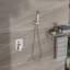 Pomme de douche double - Système de douche carré à fixation au plafond de 10 pouces avec valve brute-114230485