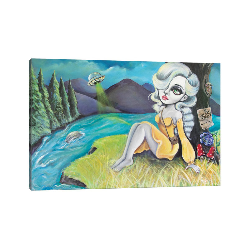 S.O.S. by Lizzy Falcon - Wrapped Canvas Painting, 66.04 cm H x 45.72 cm W x 1.91 cm D