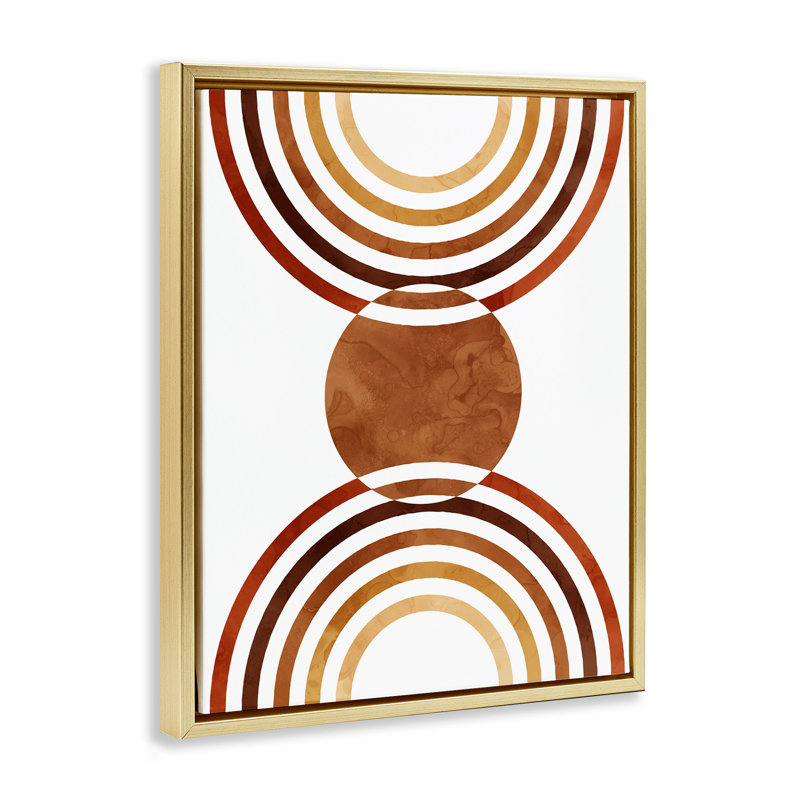 Boho Earthy Arches, H 21 po x l 17 po, Cadre flottant orme Montalcino