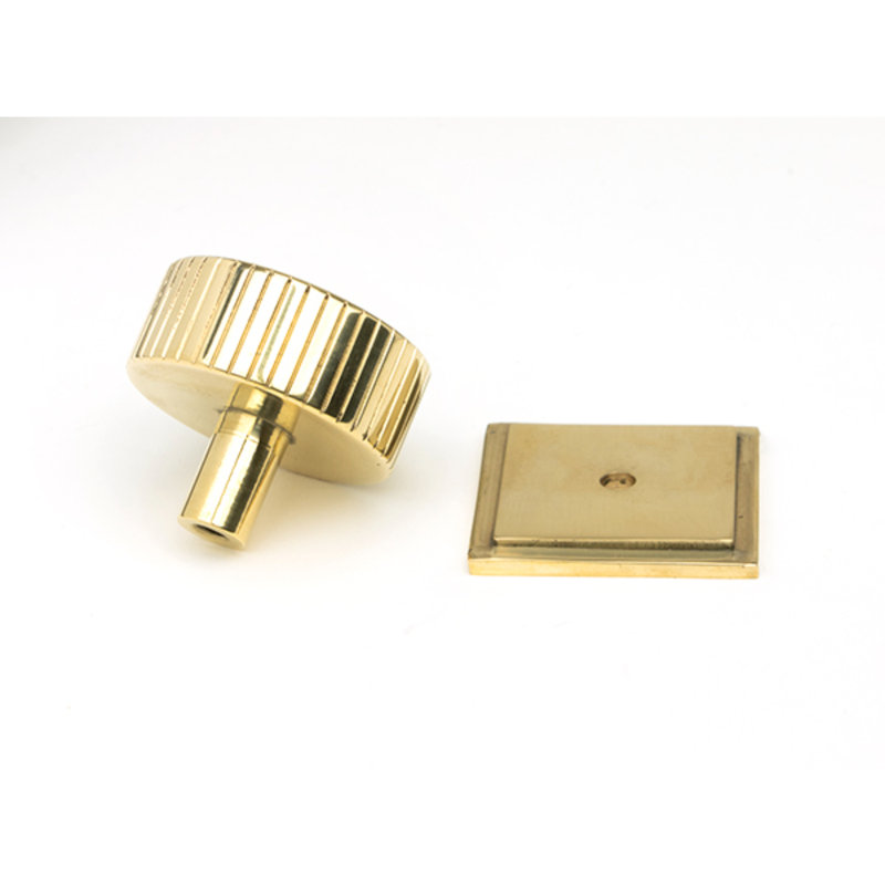 40mm Square Knob, Polished Brass