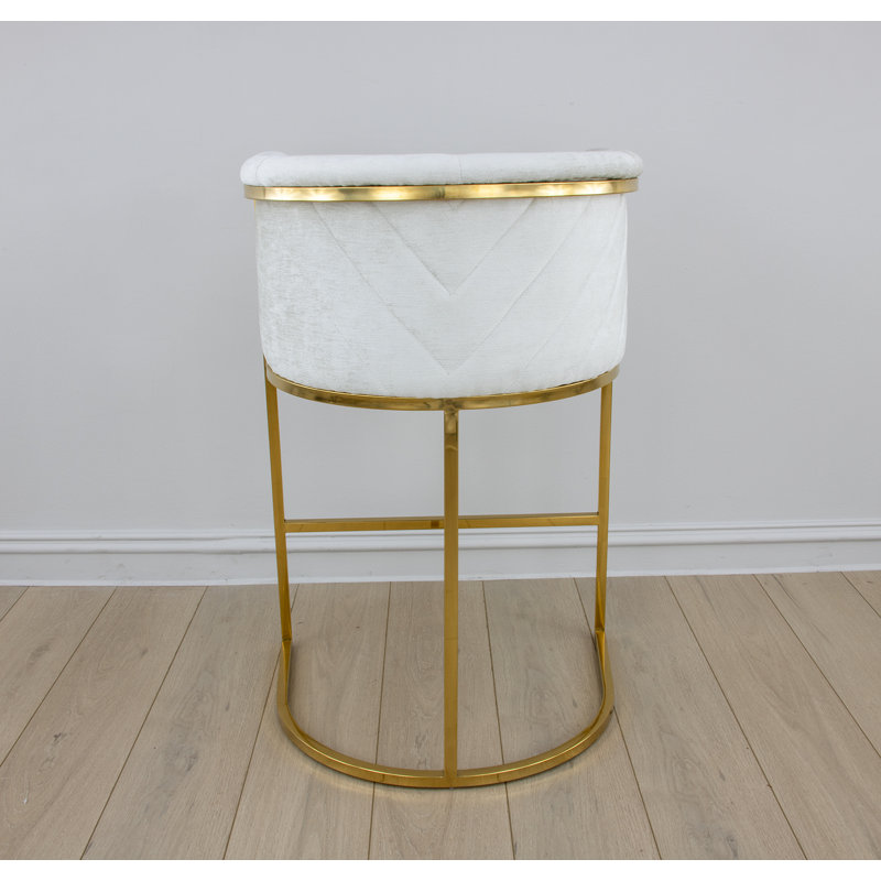 Lucca Upholstered Stool with Metal Frame
