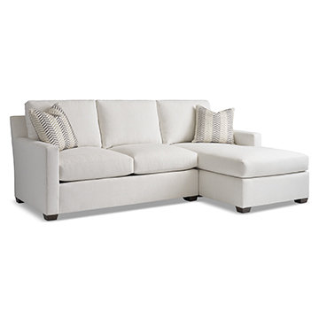 Profile Chaise Sectional, Right Hand Facing, Polly Snow