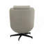 Fauteuil d'appoint en cuir fleur avec plateau pivotant