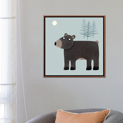 L'ours, les arbres et la lune par Nic Squirrell - reproduction