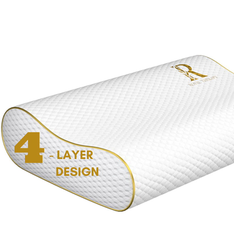 Oreiller moyen en mousse à mémoire de forme 4 couches Royal Therapie, 20 po x 36 po