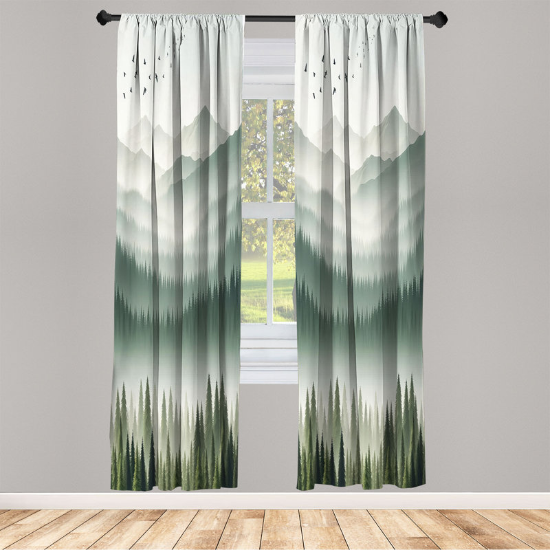 Semi Sheer Curtain, 56" W x 63" L