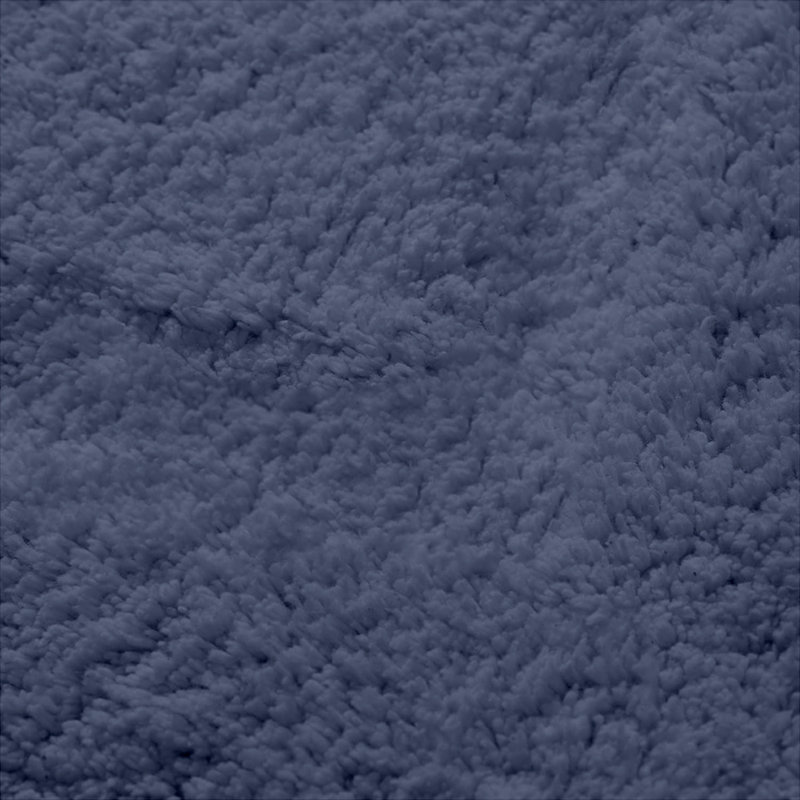 Ensemble de 2 tapis modernes pour salle de bain avec envers antidérapant, Bleu marine
