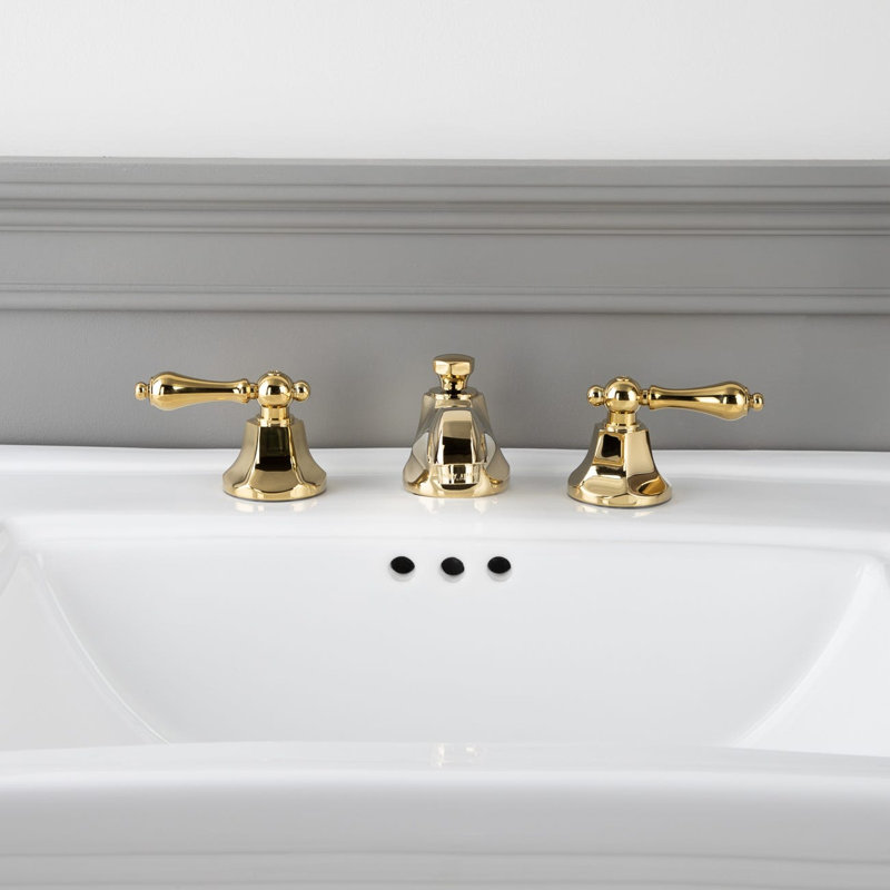 Widespread 2-handle Bathroom Faucet, Polished Brass