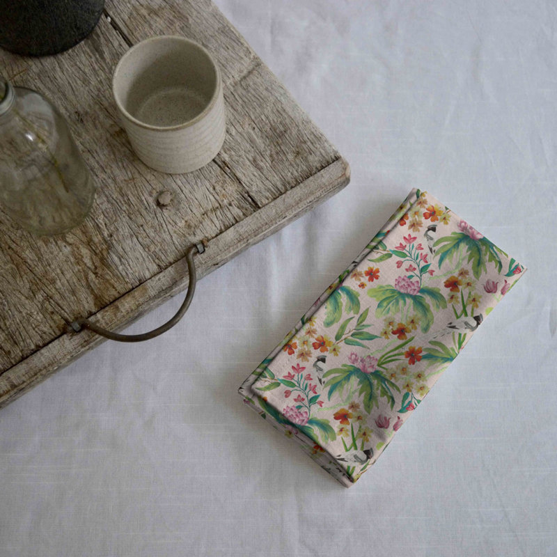Cace 100% Cotton Floral Square Napkin