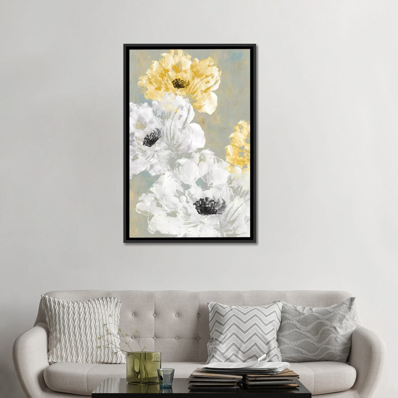 « neutral contrast ii », impression sur toile, H 26 po x l 18 po x P 1,5 po, Toile avec cadre noir, Pas de tapis