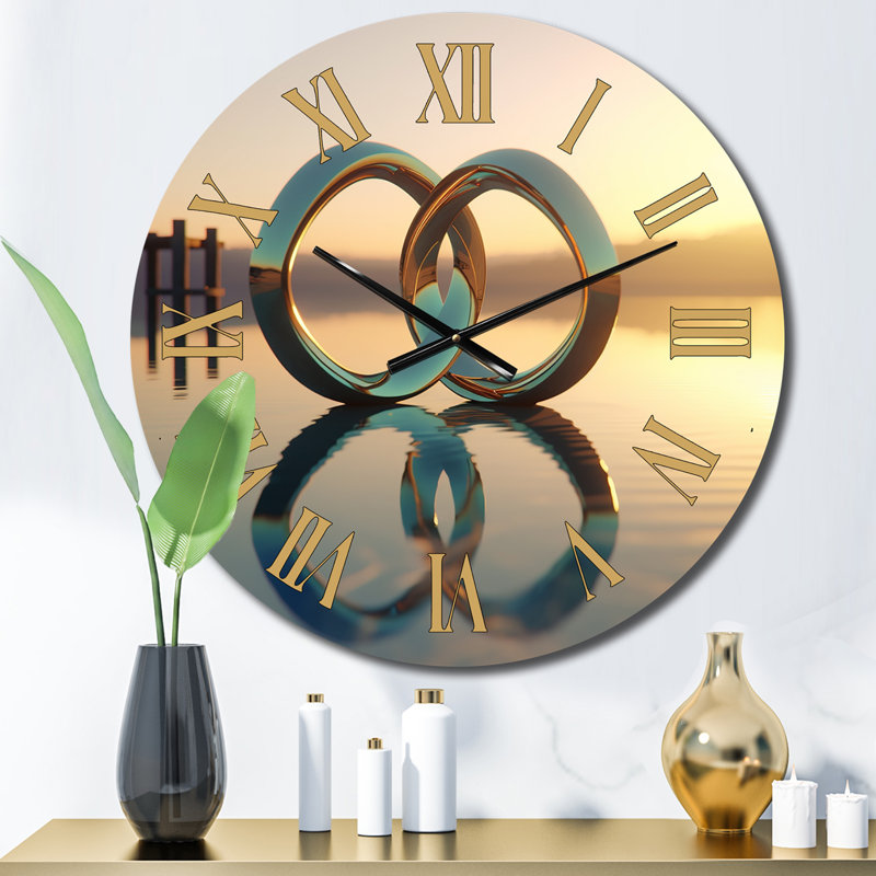 Horloge murale Quantum Entanglement Futuristic Bliss I, Moyenne