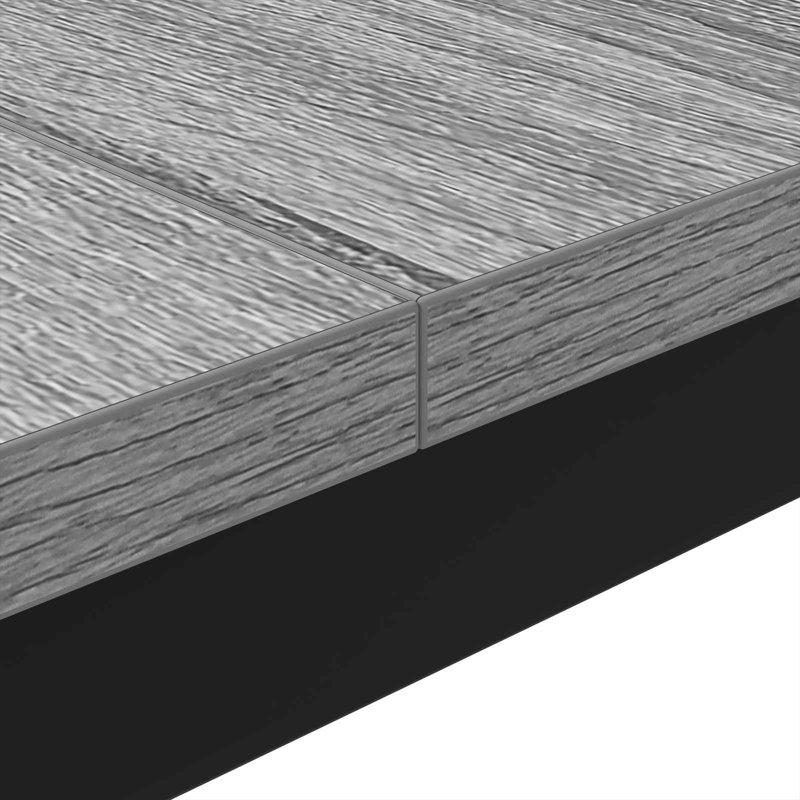 Coffee Table, 45cm. H x 80cm. L x 80cm. W, Grey Sonoma, Black