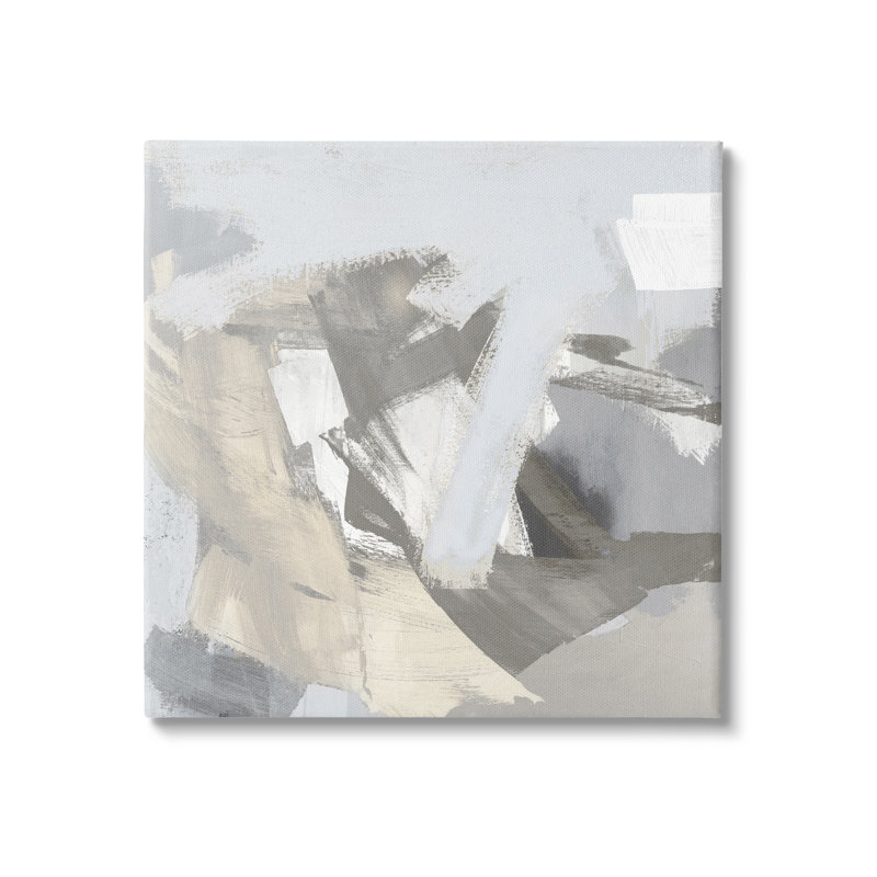 «Grey Subtle» par Rachel Springer, peinture sur toile tendue, H 17 po x l 17 po