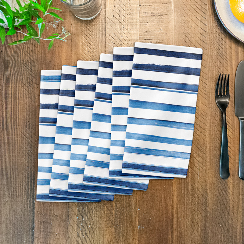 Cotton Twill Striped Square Napkin