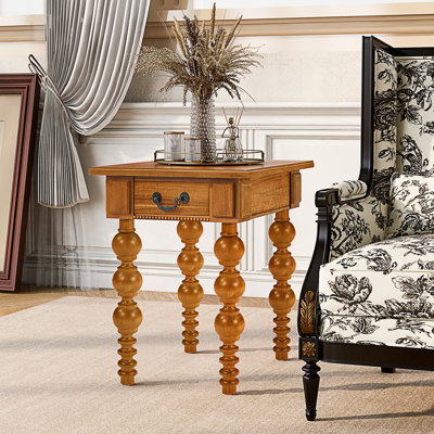 Table de bout avec tiroir, table d'appoint Vintage