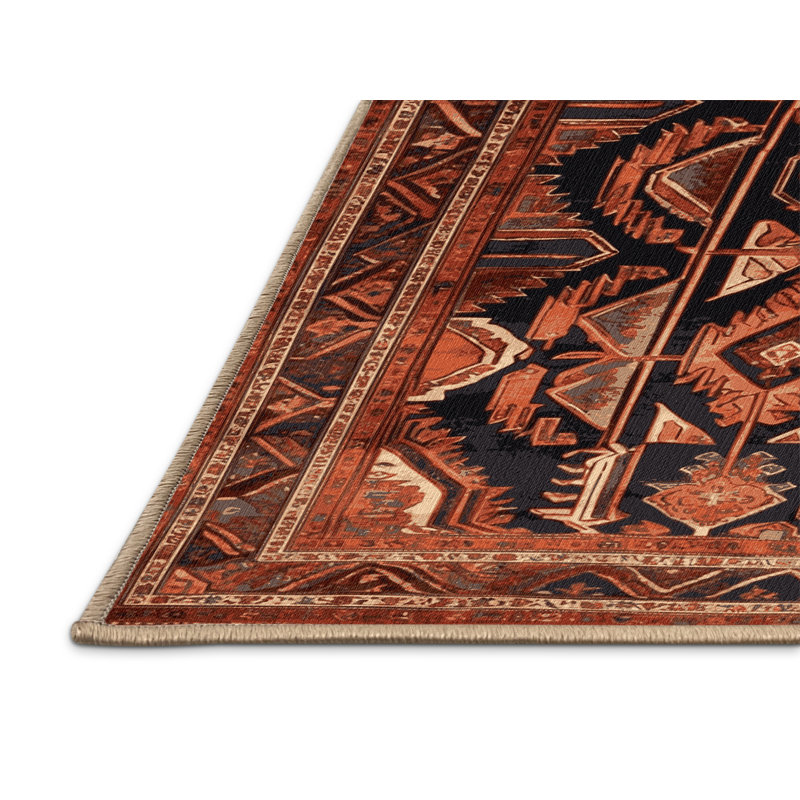 Tapis brun lavable à la machine, Carré 4 pi