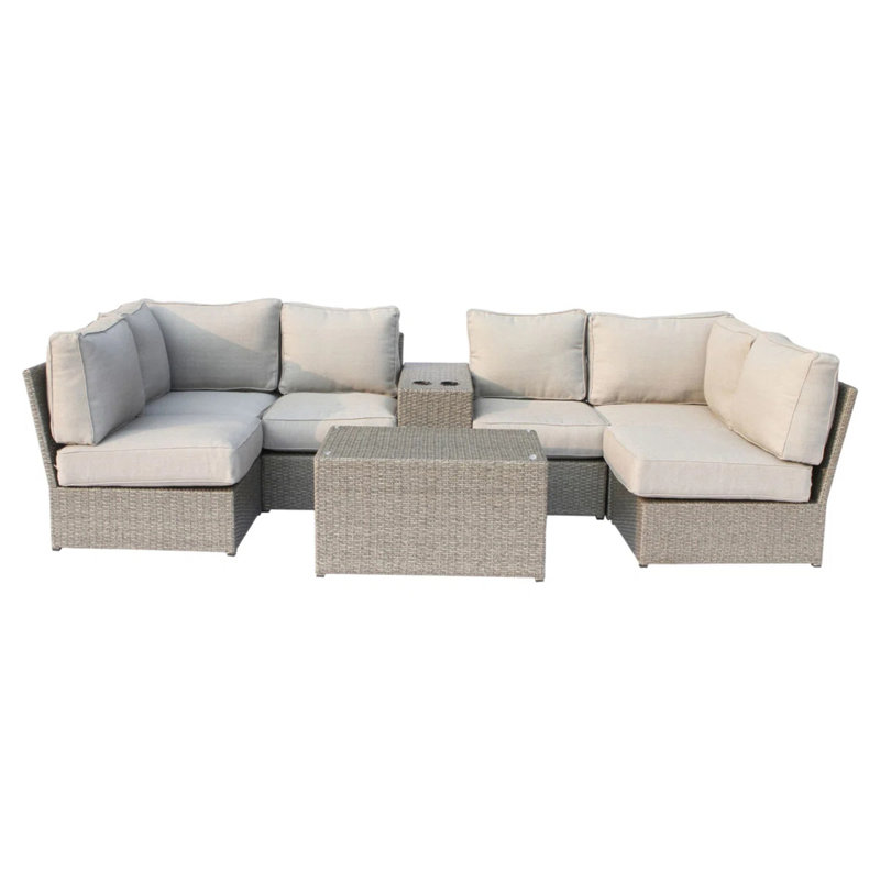 Ensemble de canapé d'extérieur pour 4 personnes - pré-assemblé et coussin inclus