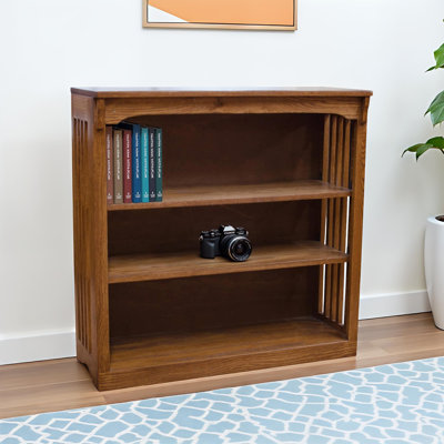 Bibliothèque standard en bois de chêne massif avec tablettes réglables