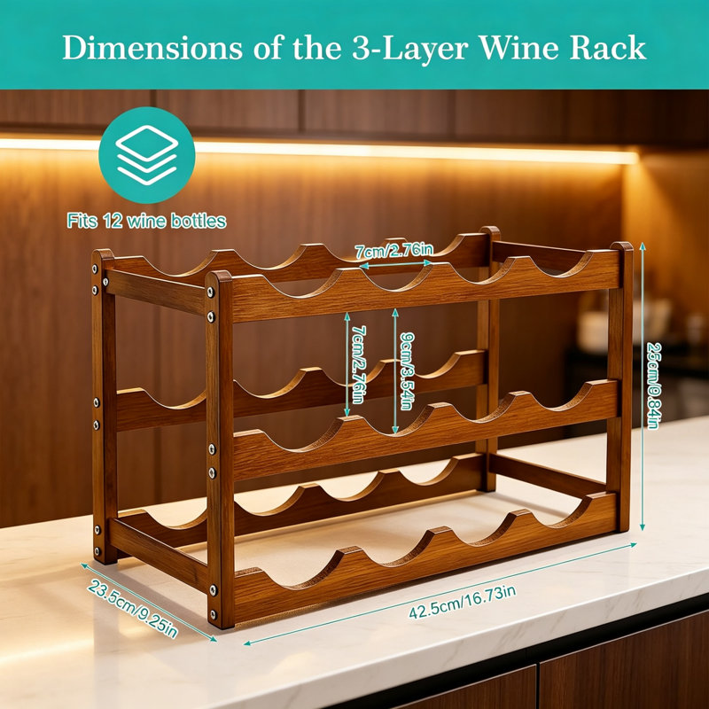 Wine Bottle Rack Brown