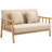 Comfortable Upholstered Loveseat Polyester Modern For Bedroom Small Spaces