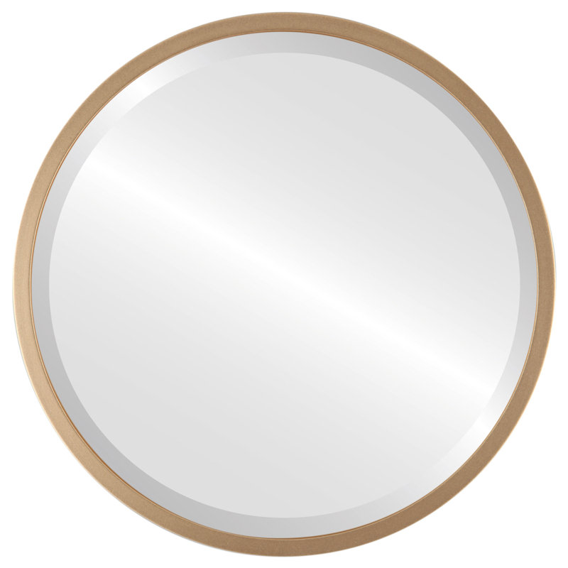 Miroir d'appoint Campblin, H 25,12 po x l 25,12 po, Jet doré