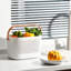 Paniers de rangement en plastique avec poignées, panier de rangement pour panier de douche pour salle de bain, cuisine, dortoir
