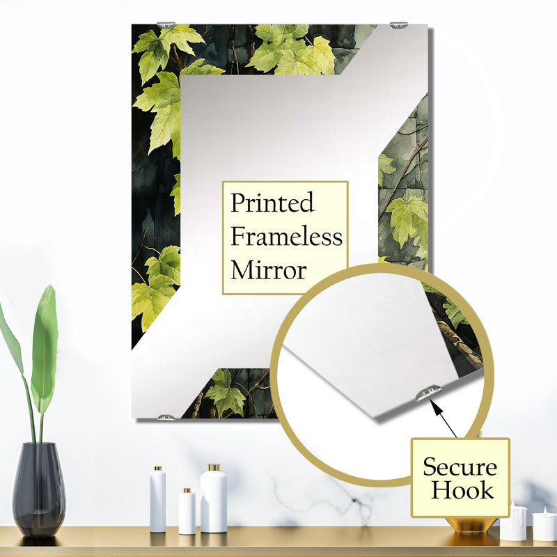 Eileene - Miroir mural floral, 32 po x 24 po