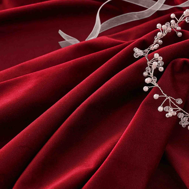 Velvet Blackout Curtain Pair (Set of 2), Red
