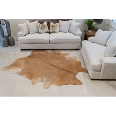 Tapis en cuir de vache fait à la main Palomino