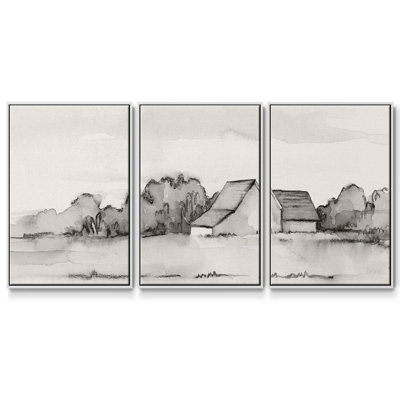 Wyeth Barn II, reproduction sur toile 3 pièces