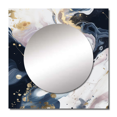 Moseur - Abstract Marble Square Mirror Wall Decor For Bedroom