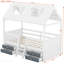 Structure de lit simple en bois, blanc-797573472-797573473