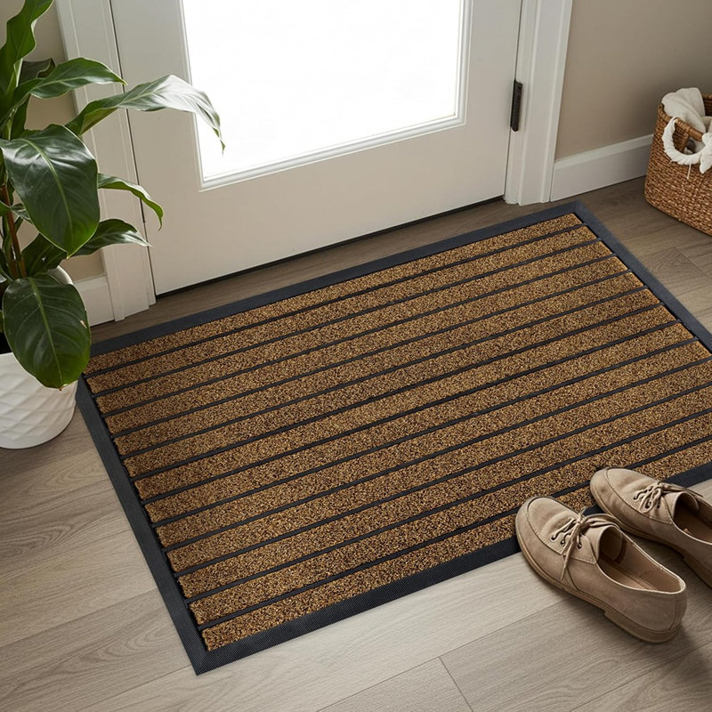 Paillasson brun durable pour porte d'entrée et entrée