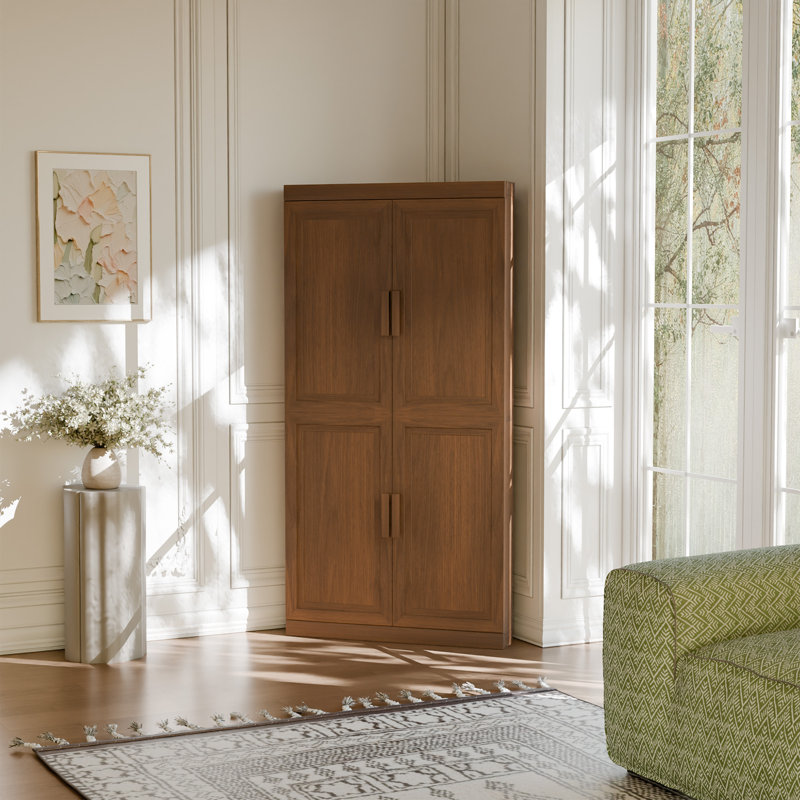 Armoire de rangement décorative H 62 po x l 31 po avec tablettes réglables, buffets d'angle et armoire de rangement pour salon