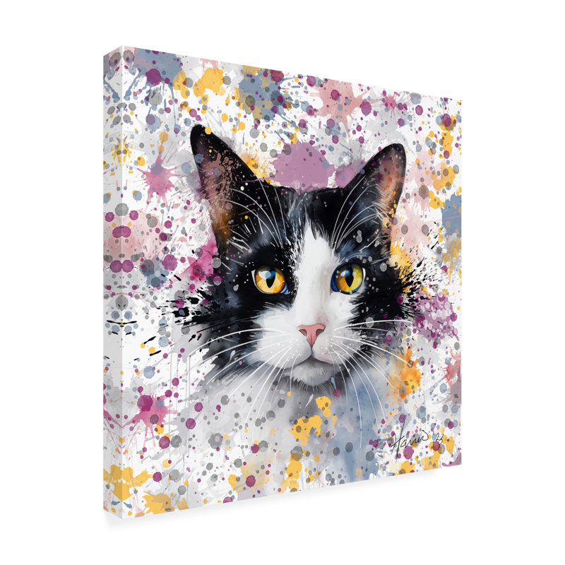 Reproduction sur toile, "Animal Tuxedo Master", H 14 po x l 14 po x P 2 po