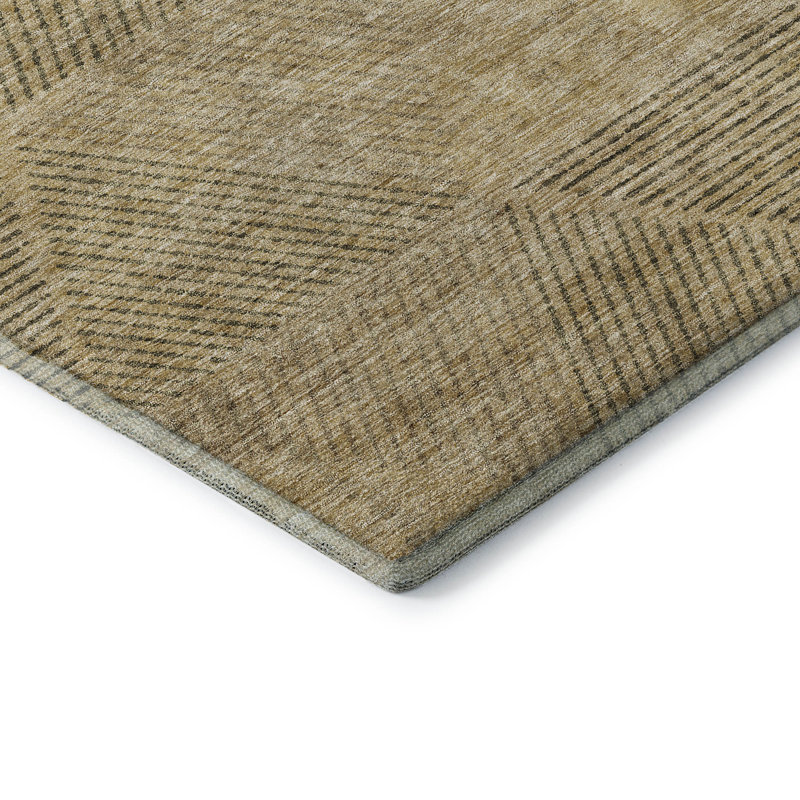 Premium Machine Washable Prisco Wheat Rug, Rectangle 5' x 7'6"