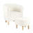 Upholstered 27" Wide Barrel Chair with Ottoman-94595591